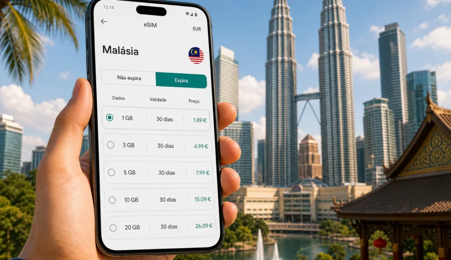 eSIM na Malásia: internet e conexão móvel
