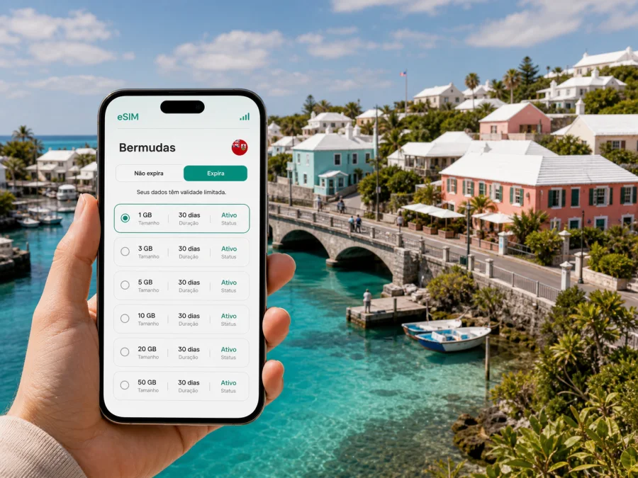 Flatts Village eSIM: internet móvel em Bermudas