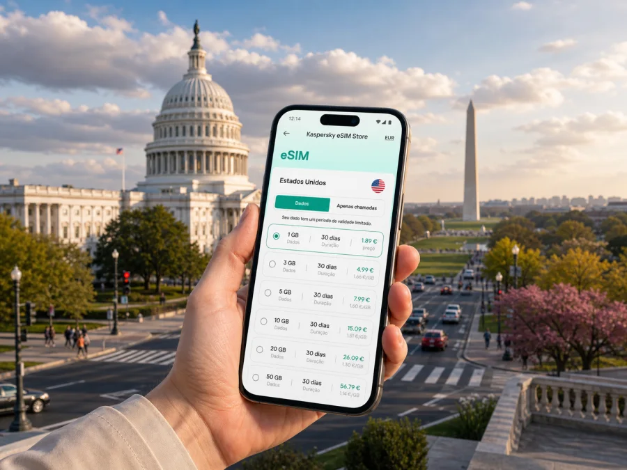 eSIM em Washington DC: internet para viagem