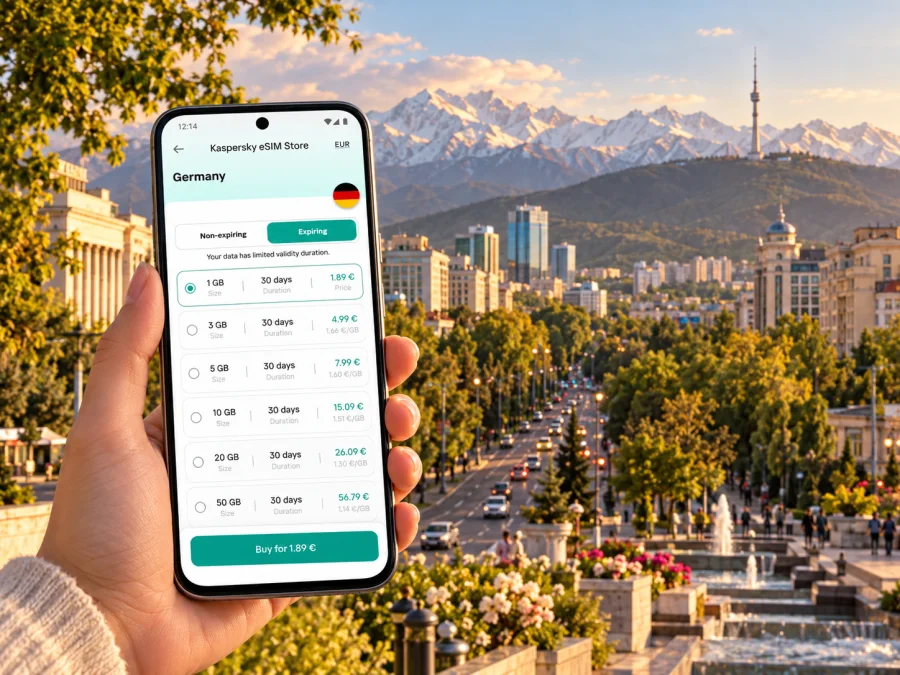 eSIM em Almaty: internet móvel no Cazaquistão