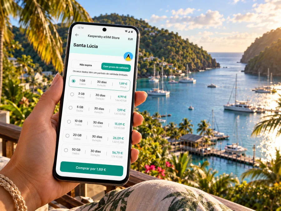 eSIM em Marigot Bay: internet em Santa Lúcia