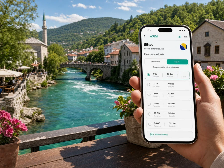 eSIM em Bihac: internet móvel na viagem