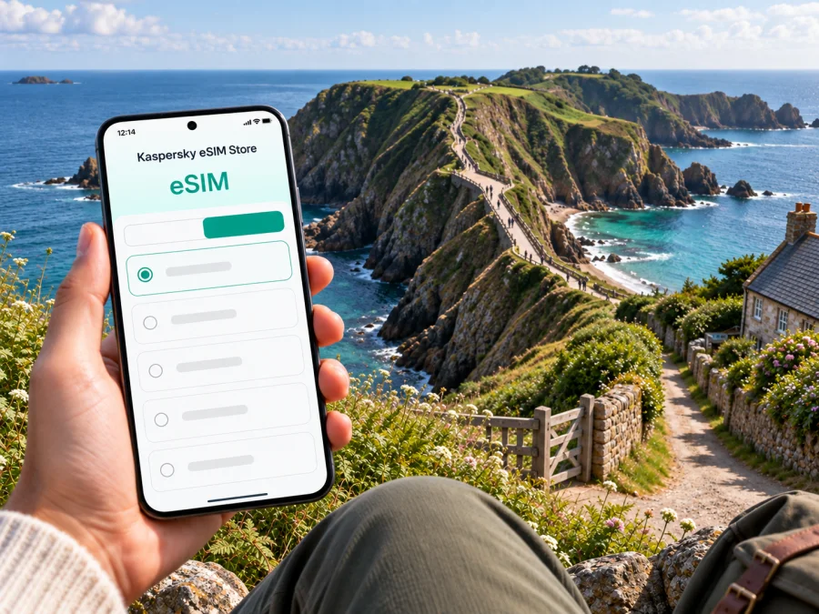 eSIM em Sark: internet móvel para sua viagem