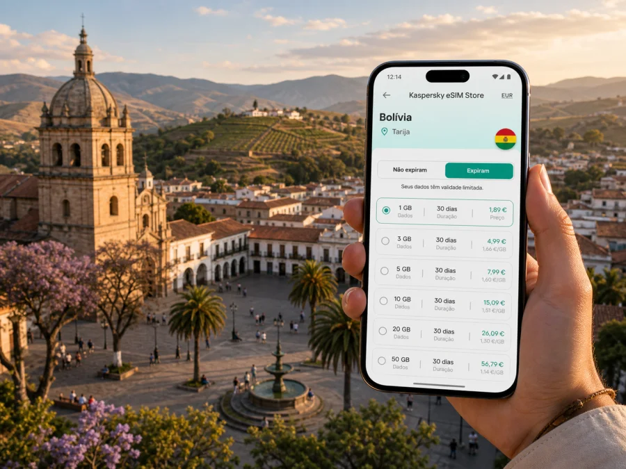eSIM em Tarija: internet móvel na Bolívia