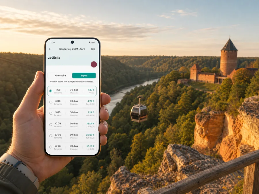 eSIM em Sigulda: internet móvel na Letônia