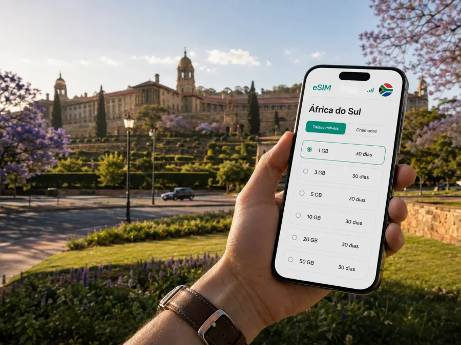 eSIM em Pretória: internet móvel na viagem
