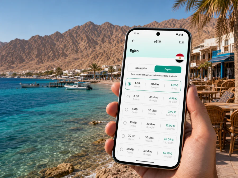 Dahab eSIM: internet móvel para viajar no Egito