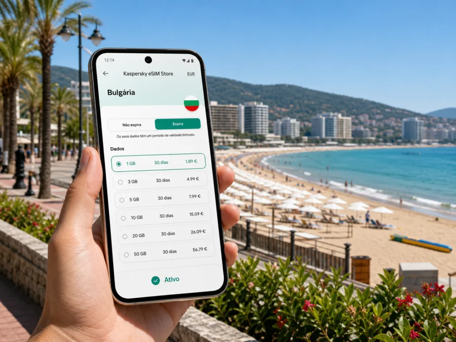 eSIM em Sunny Beach: internet móvel na Bulgária