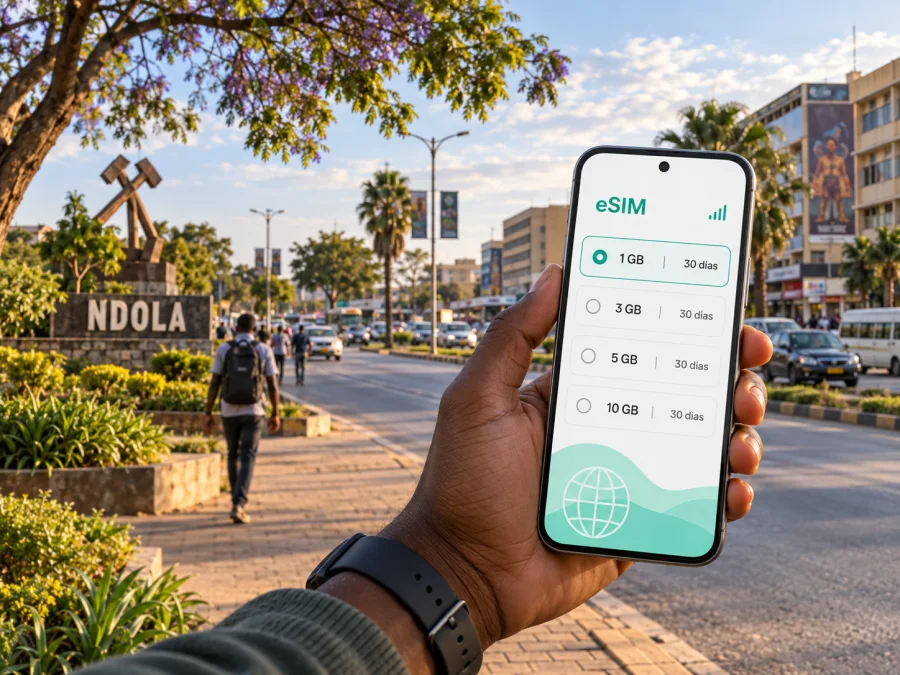 eSIM em Ndola: internet móvel na Zâmbia