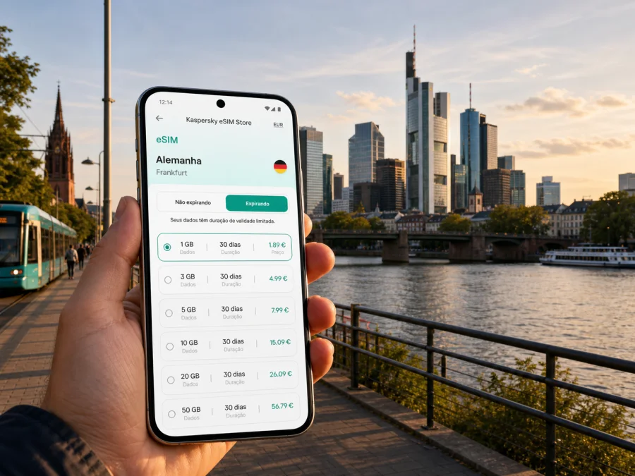 eSIM em Frankfurt: internet móvel para viagem