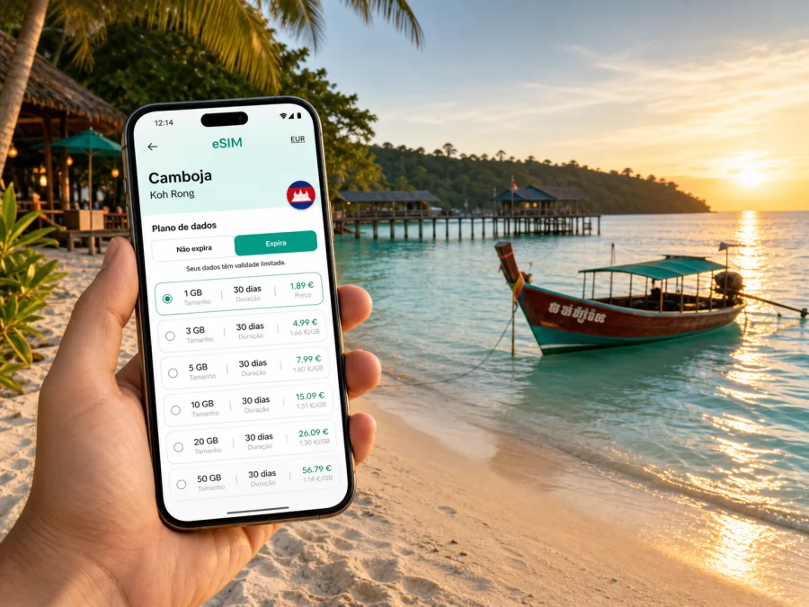 Koh Rong eSIM: internet móvel no Camboja