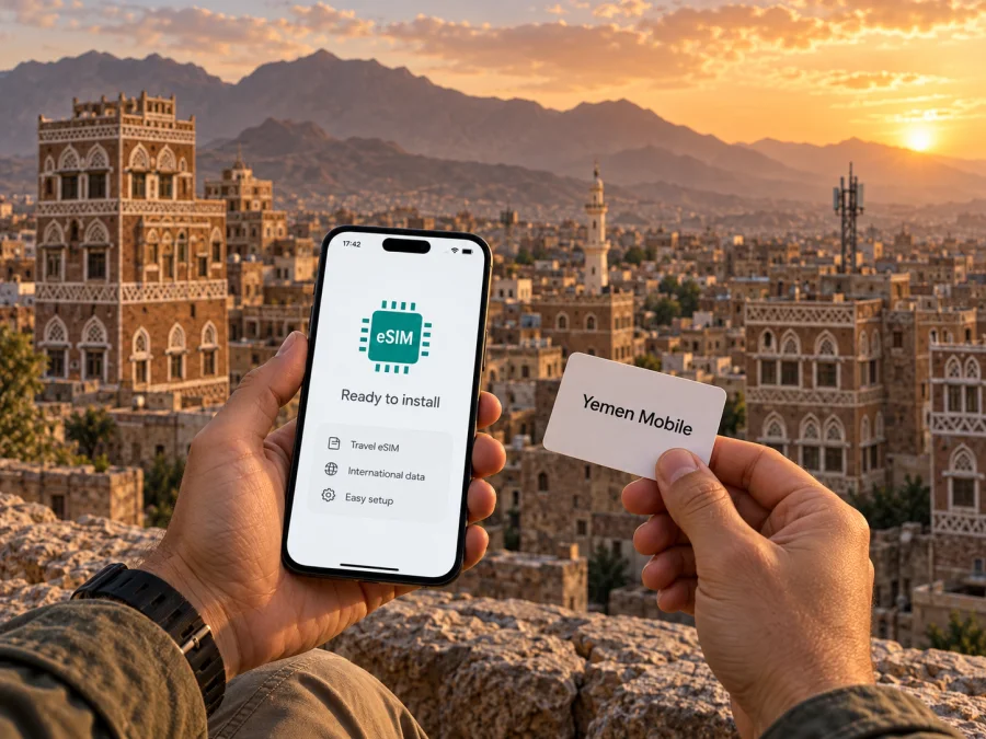 Yemen Mobile eSIM no Iêmen: o que verificar