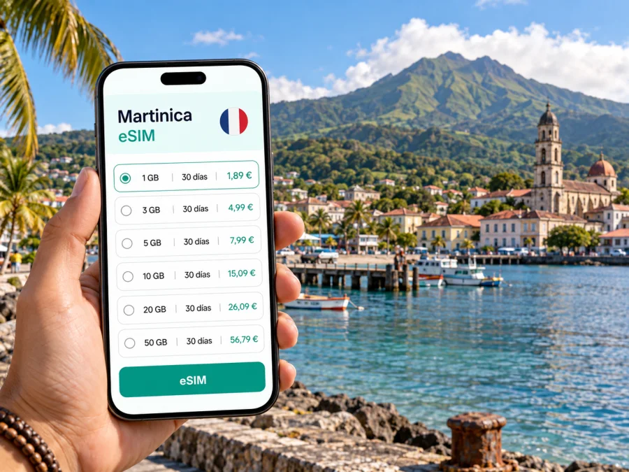 eSIM em Saint-Pierre, Martinica: internet móvel