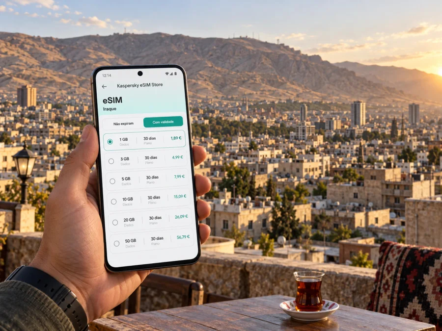 eSIM em Sulaymaniyah: internet móvel no Iraque