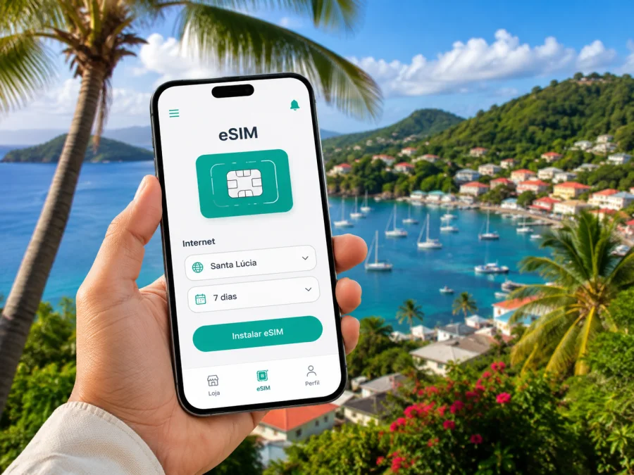 eSIM para Gros Islet, Santa Lúcia | Kaspersky