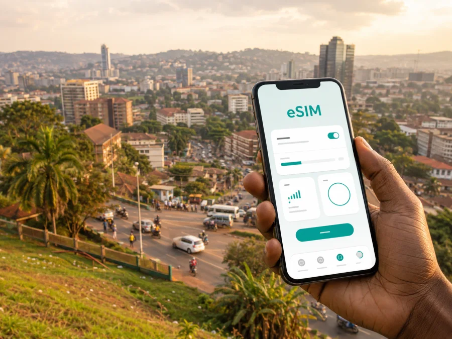 eSIM em Kampala: internet móvel em Uganda