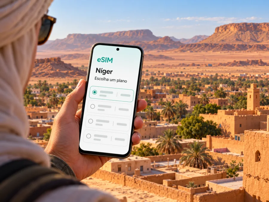 eSIM em Arlit: internet móvel no Níger