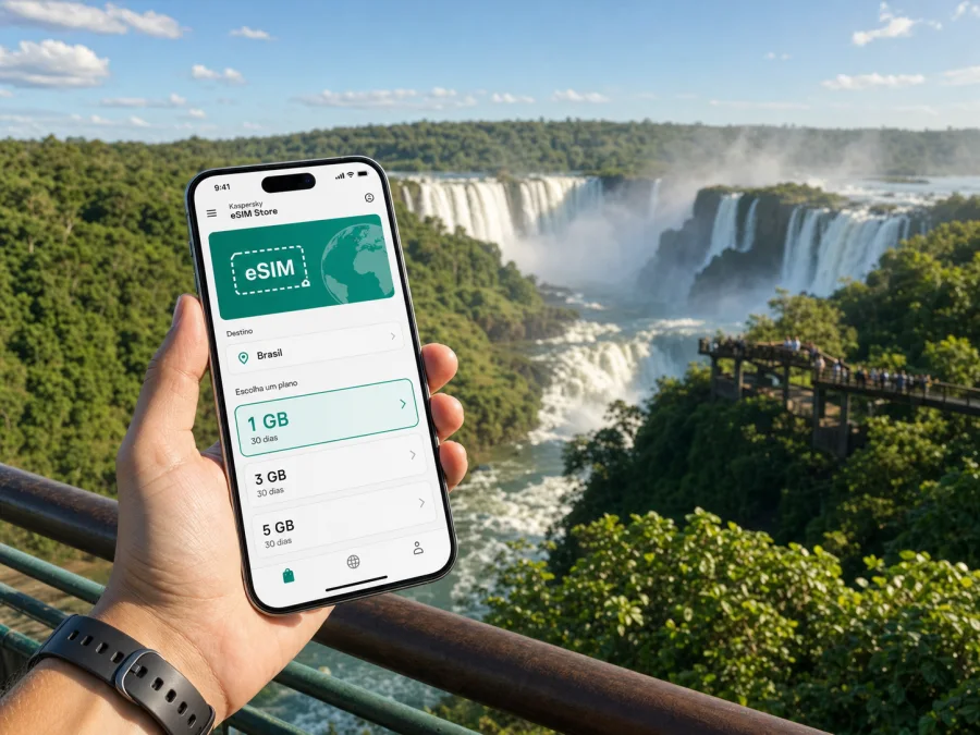 eSIM em Foz do Iguaçu: internet móvel