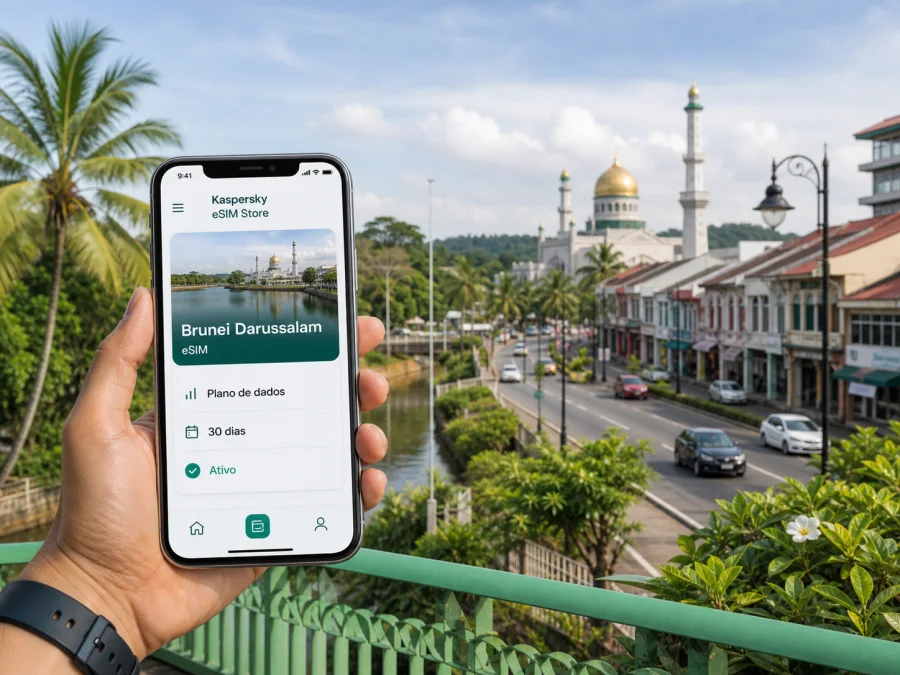 eSIM em Sengkurong: internet para viagem