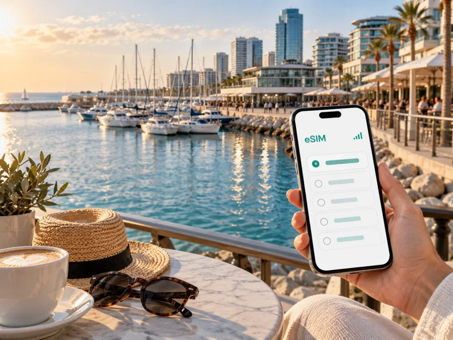 eSIM em Herzliya: internet e conexão móvel