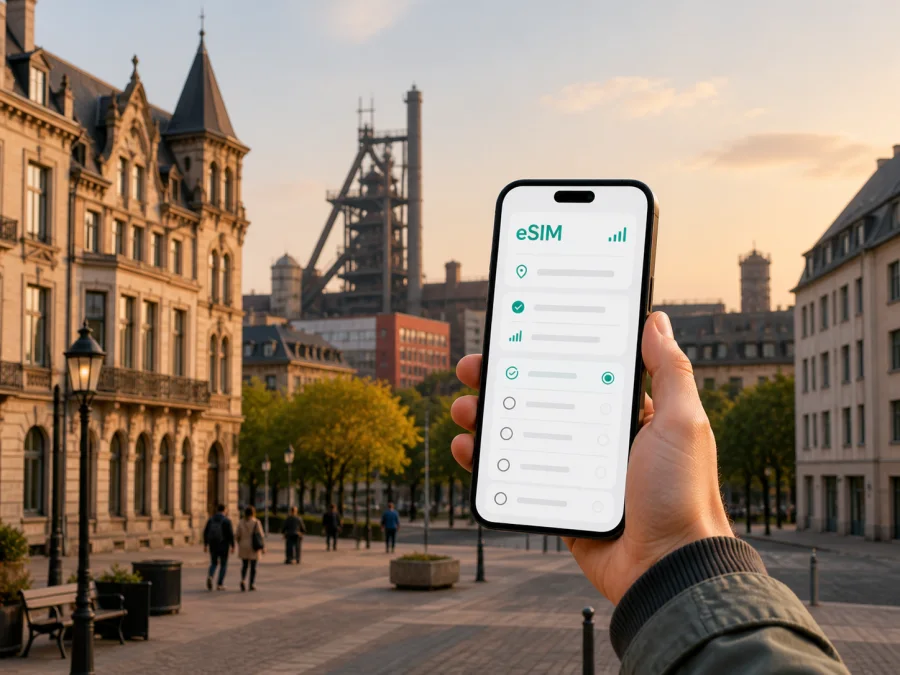 eSIM em Esch-sur-Alzette: internet móvel