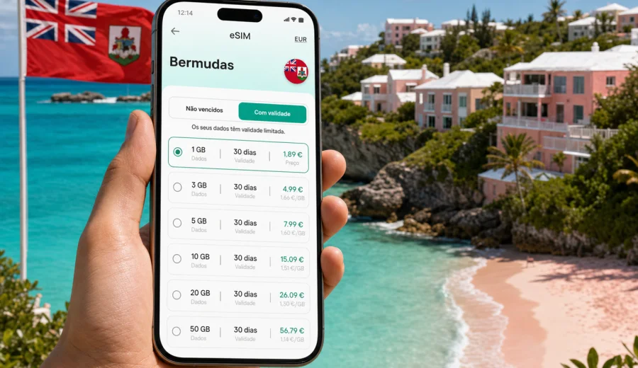 eSIM para Bermudas: internet na viagem