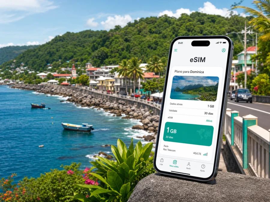 Mahaut eSIM: internet móvel na Domínica