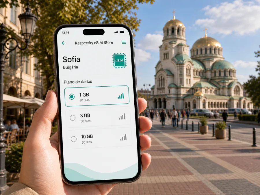 eSIM em Sofia: ligação móvel e internet