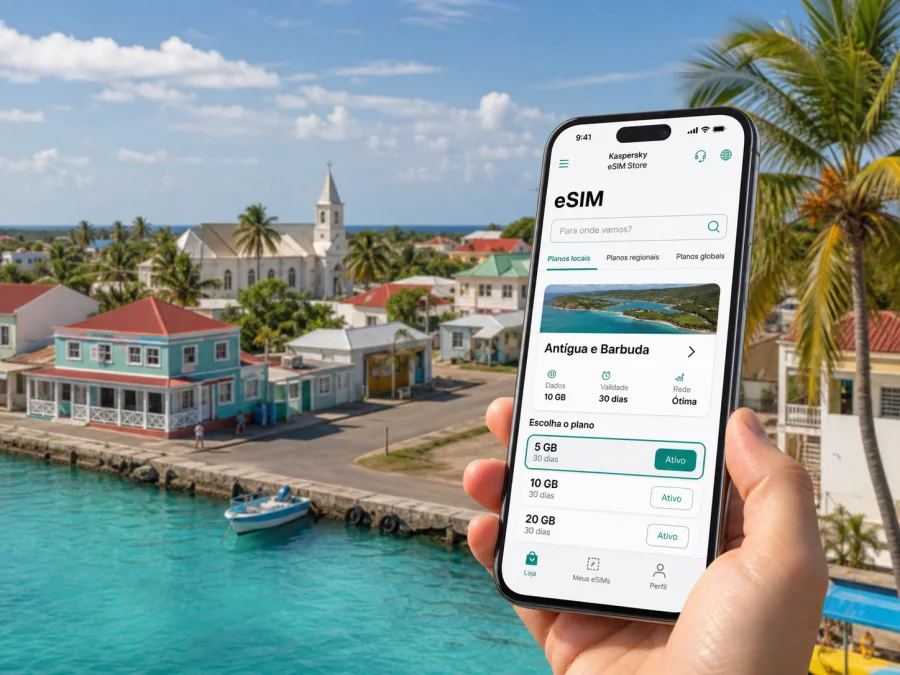 eSIM em Codrington: internet para viagem