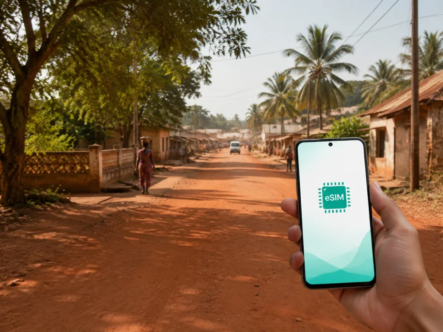 eSIM em Catio: internet móvel na Guiné-Bissau