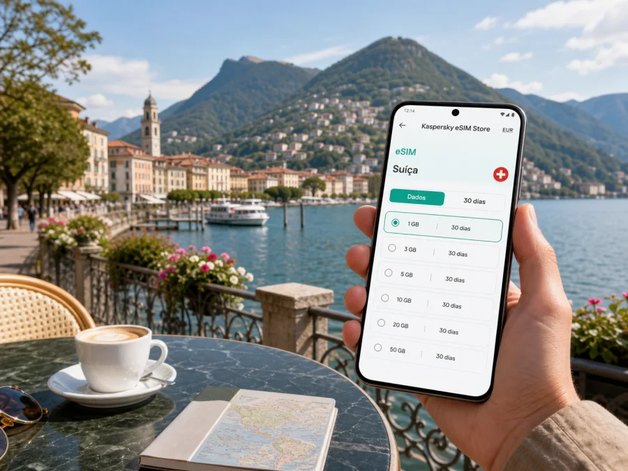 eSIM em Lugano: ligação móvel e internet