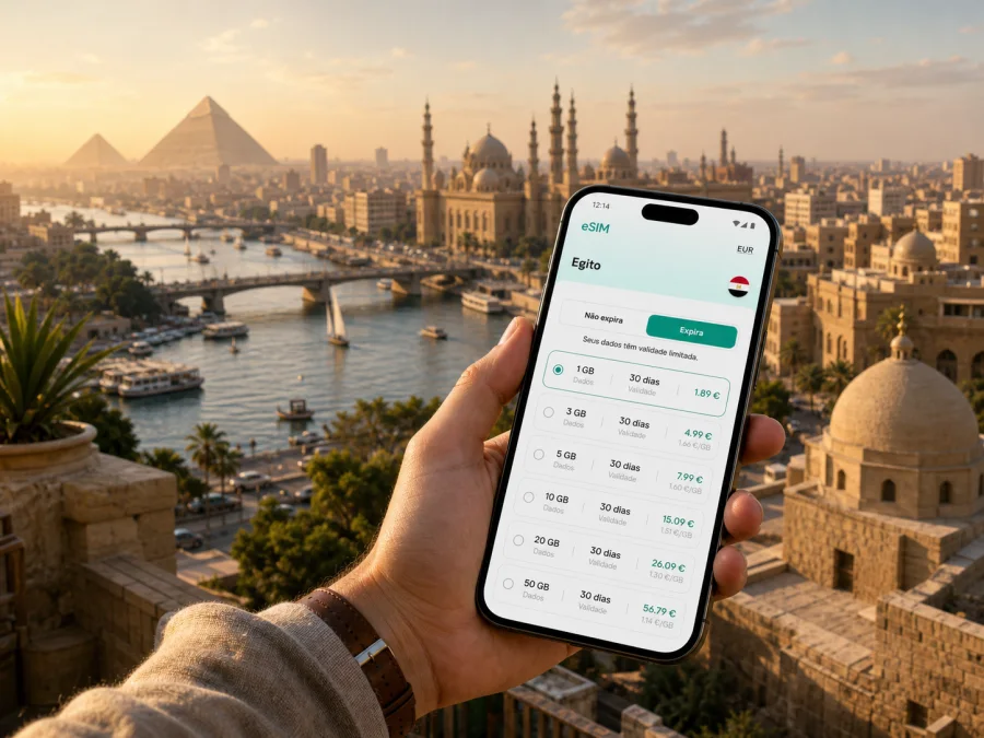 eSIM em Cairo: internet móvel no Egito