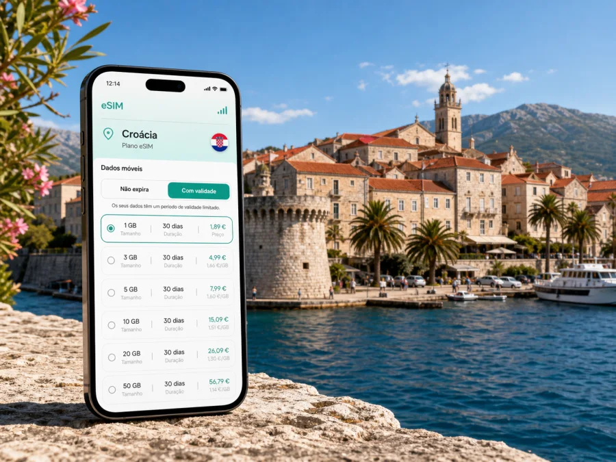 Korcula eSIM: internet móvel na Croácia