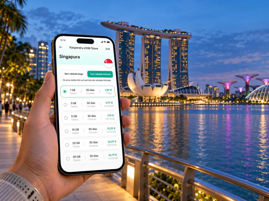 Marina Bay: eSIM e internet móvel em Singapura