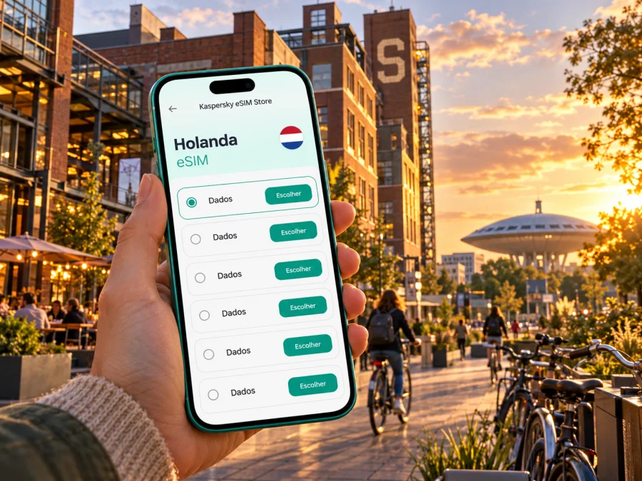 eSIM em Eindhoven: internet móvel na Holanda