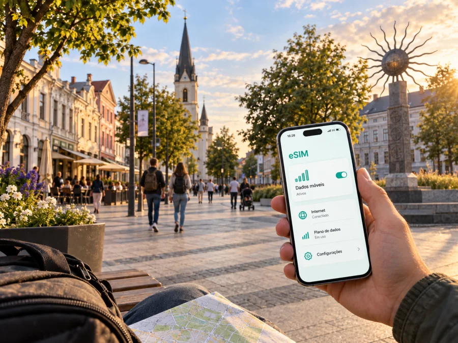 eSIM em Siauliai: internet na Lituânia
