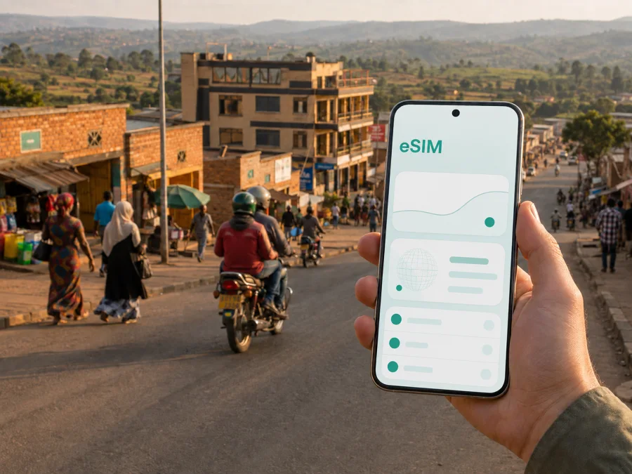 Nyagatare eSIM: internet móvel em Ruanda