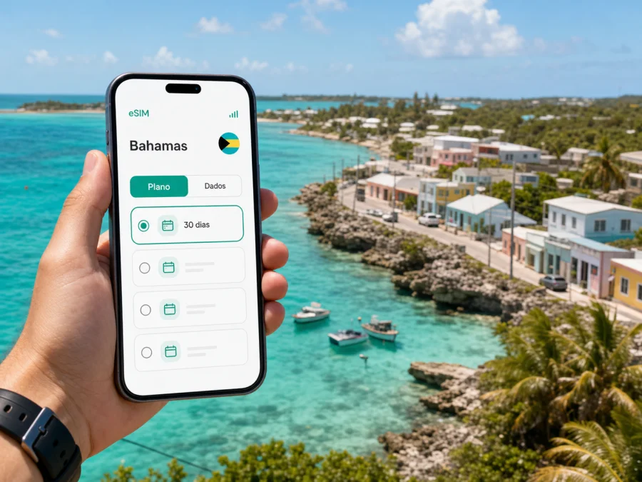 eSIM em Rock Sound: internet nas Bahamas