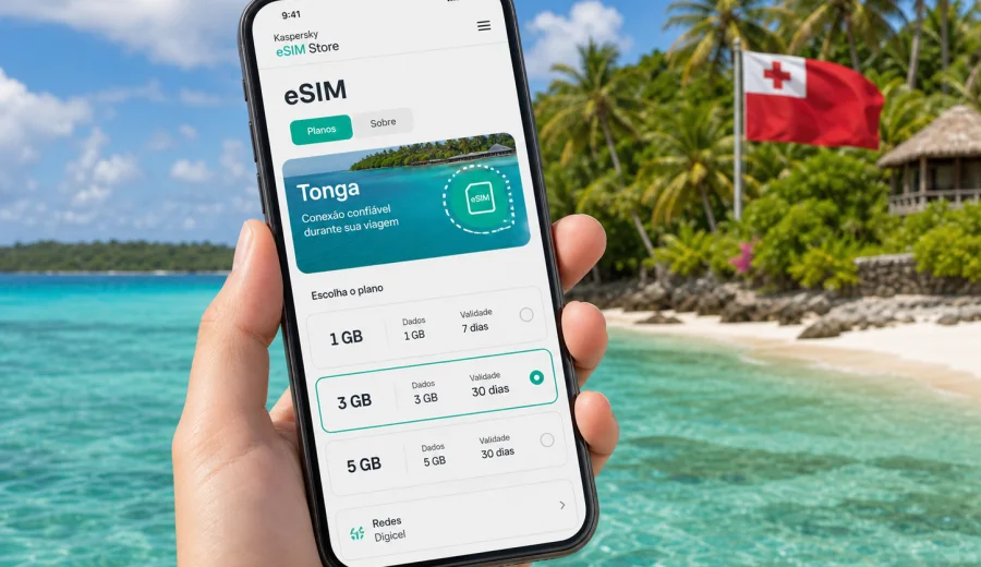 eSIM Tonga: internet móvel para viajar