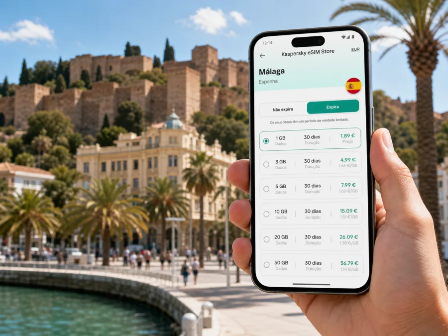 eSIM em Málaga: internet móvel para a viagem