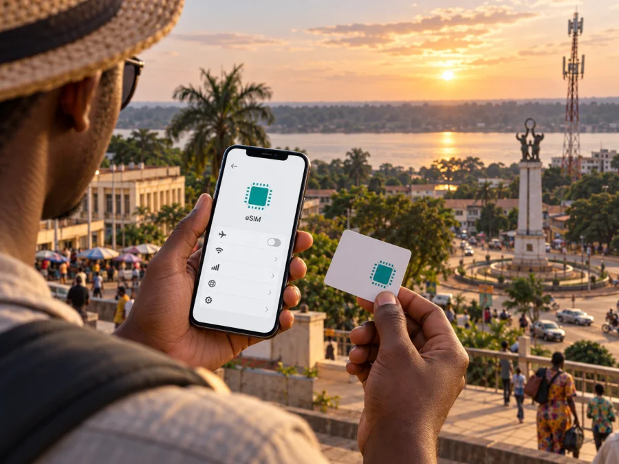 azur eSIM na República Centro-Africana: o que verificar