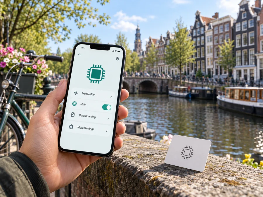Vodafone eSIM na Holanda: guia para viajantes