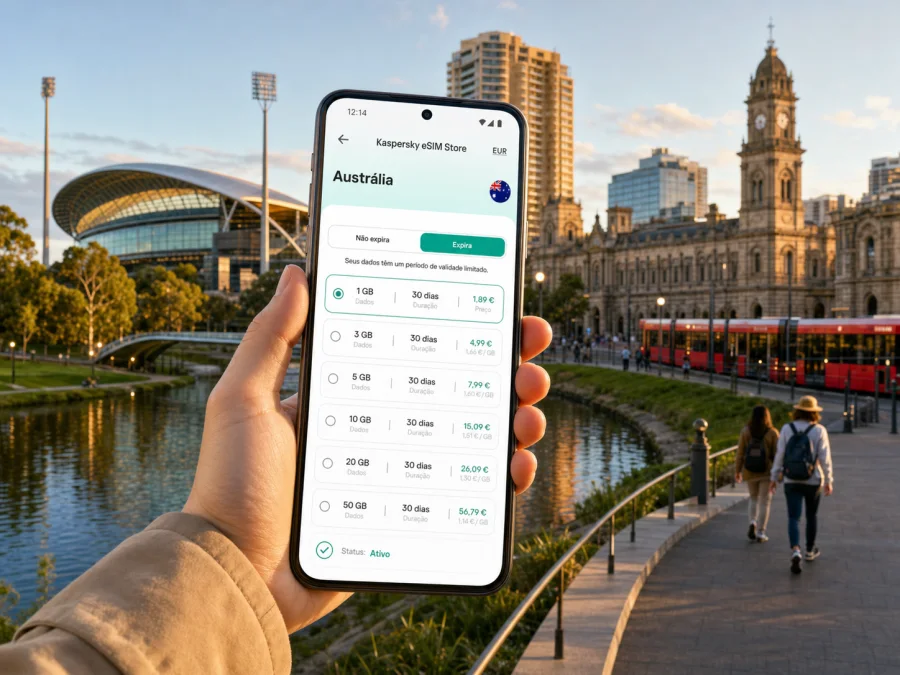 eSIM em Adelaide: conexão móvel e internet