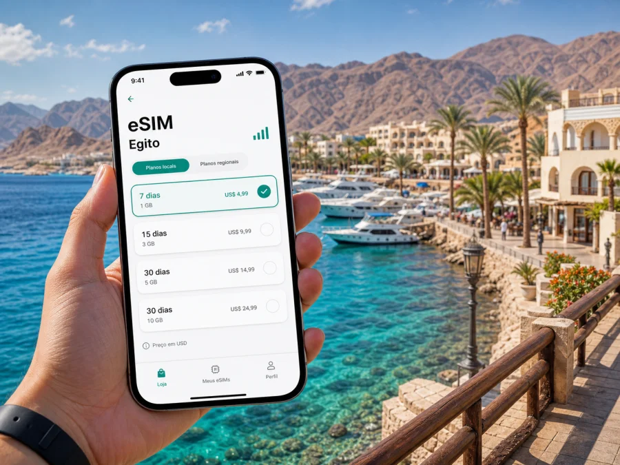 eSIM em Sharm El Sheikh: internet de viagem
