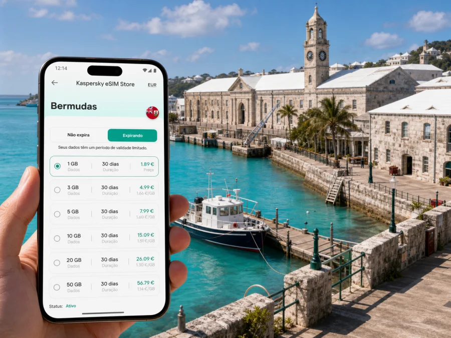 eSIM no Estaleiro: internet em Bermudas