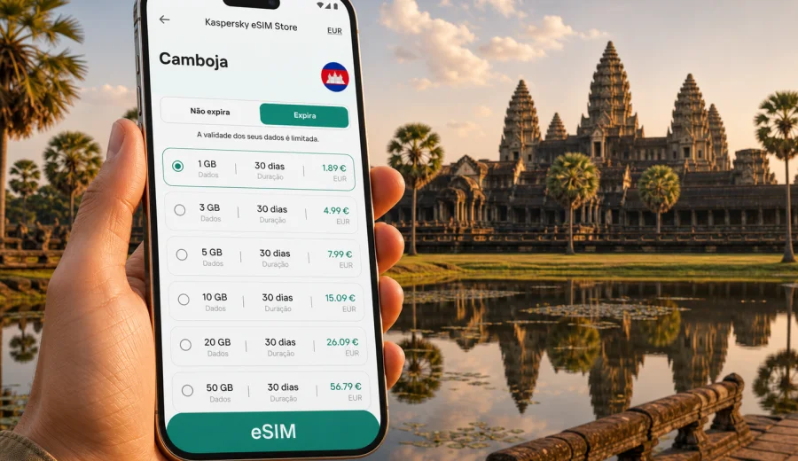 eSIM no Camboja: internet móvel para viajar