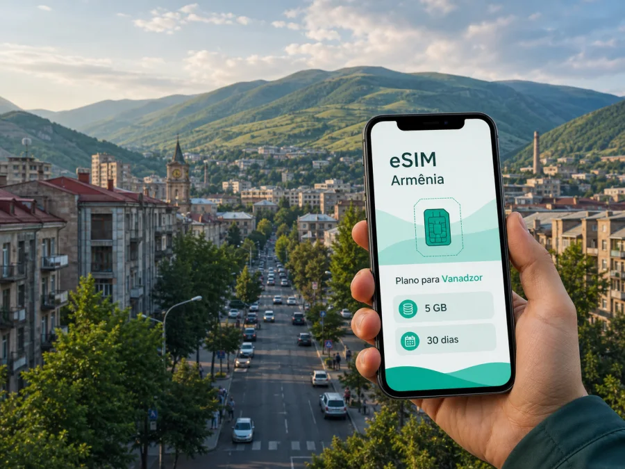 eSIM em Vanadzor: internet móvel na Armênia
