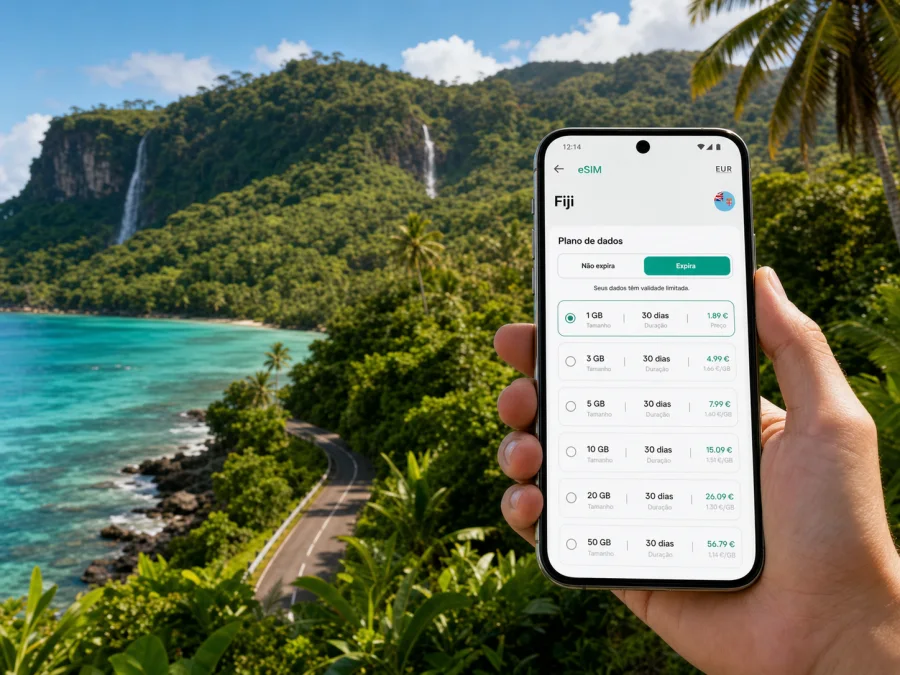 eSIM em Taveuni: internet móvel em Fiji