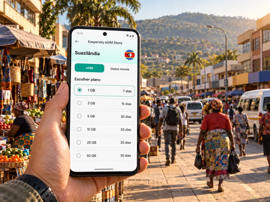 eSIM em Manzini: internet e ligação móvel