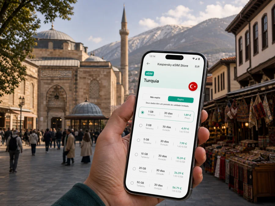 Bursa eSIM: internet móvel para viajar